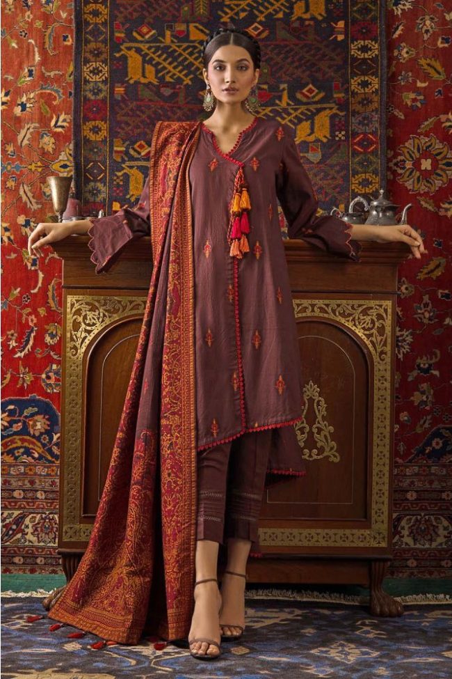 3PC Unstitched Woven Jacquard Suit MJ-12083 by Gul Ahmed