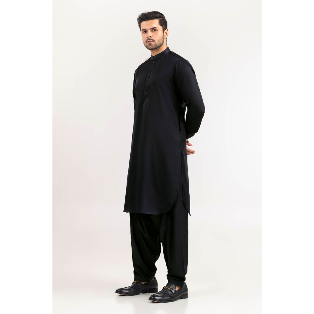 Black Unstitched Fabric GUL 900 Comfort Wear by Gul Ahmed Men's Unstitched Suits