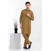 Brown GUL 90 FRESHER-J Unstitched Fabric by Gul Ahmed Gents Suit