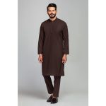 Chocolate Brown GUL 90 FRESHER-J Unstitched Fabric by Gul Ahmed Gents Suit