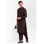 Chocolate Brown Unstitched Fabric GUL 90000 P-ULTRA SOFT-NS by Gul Ahmed Men's Unstitched Suits