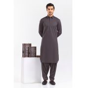 Dark Grey Unstitched Fabric GUL 90000 P-ULTRA SOFT-NS by Gul Ahmed Men's Unstitched Suits