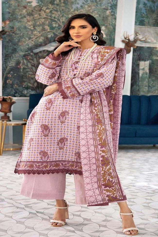 3-Piece Unstitched Florence Collection By Gul Ahmed Printed Lawn Suits CL-22223 B - Summer Lawn Collection 2023
