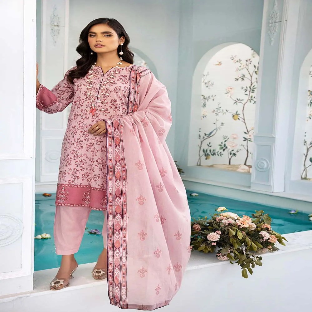 Gul Ahmed Embroidered Lawn Suits Unstitched 3 Piece GA23PS SSM-32003 -  Summer Collection