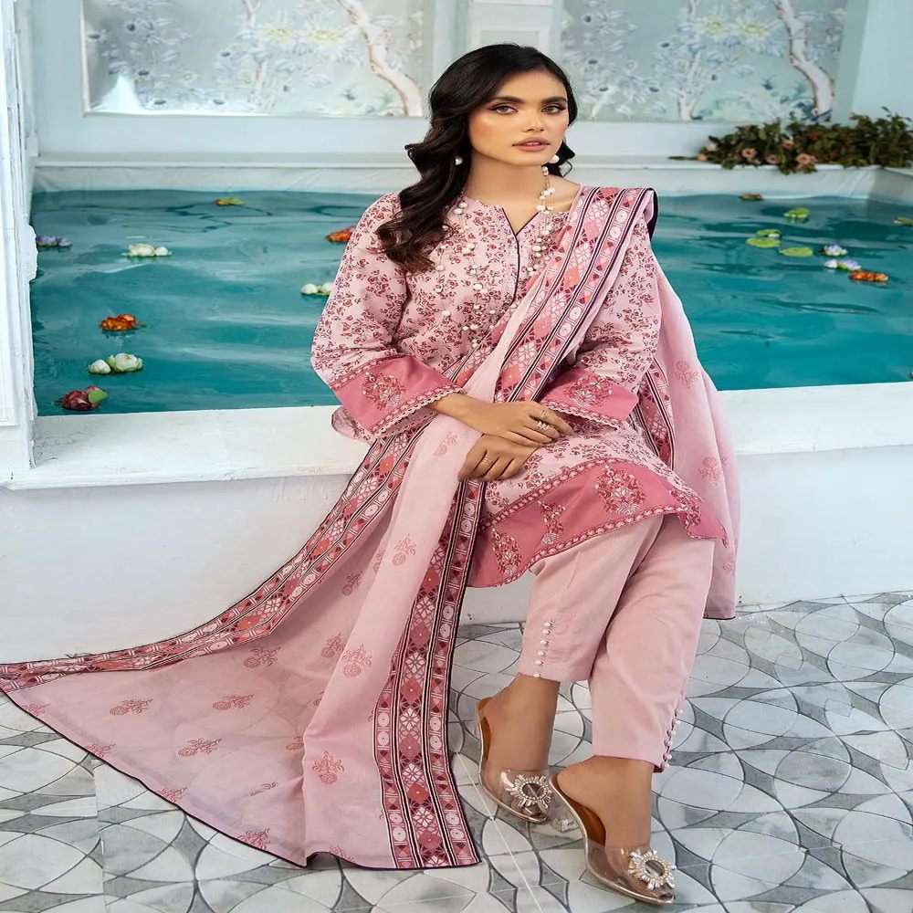 3-Piece Unstitched Florence Collection By Gul Ahmed Printed Lawn Suits CL-22225 A - Summer Lawn Collection 2023