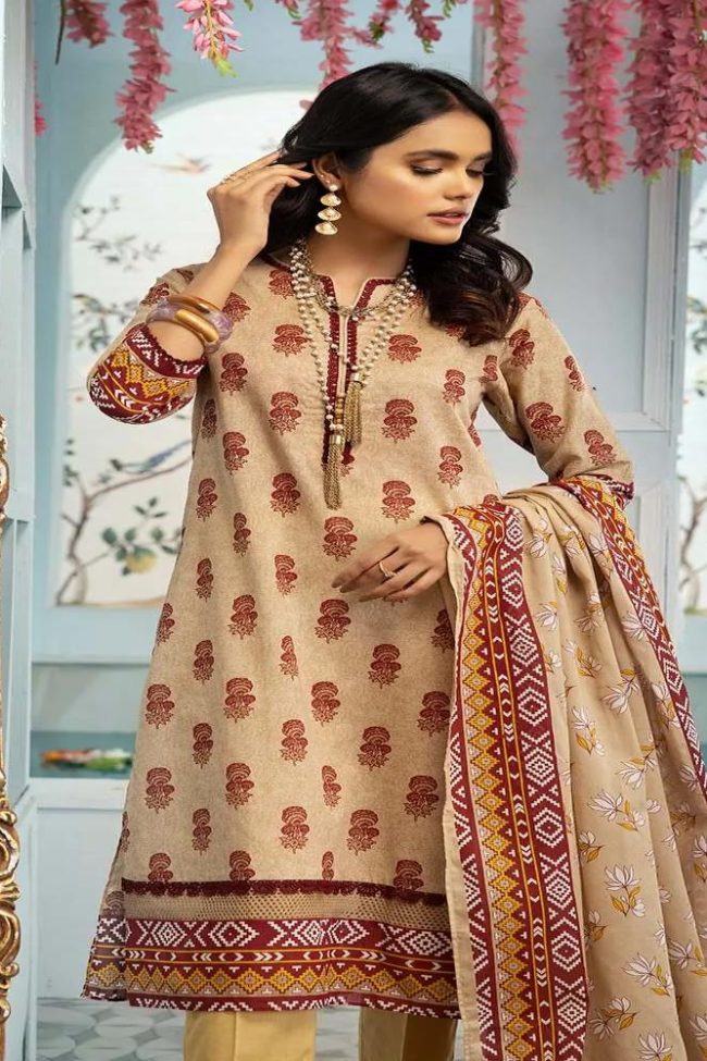 3-Piece Unstitched Florence Collection By Gul Ahmed Printed Lawn Suits CL-22235 A - Summer Lawn Collection 2023