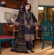 3-Piece Nari Premium Self Jacquard Embroidered Suit by GullJee - GNR2201A1