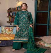 3-Piece Nari Premium Self Jacquard Embroidered Suit by GullJee - GNR2201A12