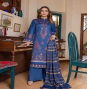 3-Piece Nari Premium Self Jacquard Embroidered Suit by GullJee - GNR2201A2