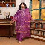 3-Piece Nari Premium Self Jacquard Embroidered Suit by GullJee - GNR2201A3