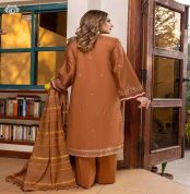 3-Piece Nari Premium Self Jacquard Embroidered Suit by GullJee - GNR2201A5