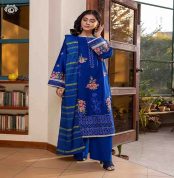 3-Piece Nari Premium Self Jacquard Embroidered Suit by GullJee - GNR2201A6