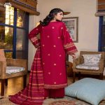 3-Piece Nari Premium Self Jacquard Embroidered Suit by GullJee - GNR2201A7