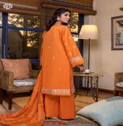 3-Piece Nari Premium Self Jacquard Embroidered Suit by GullJee - GNR2201A8