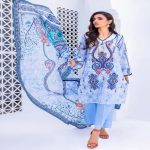 3PC Unstitched Printed Lawn Suit CL-22231 A by Gul Ahmed Summer Lawn Collection 2023 - Askani Group