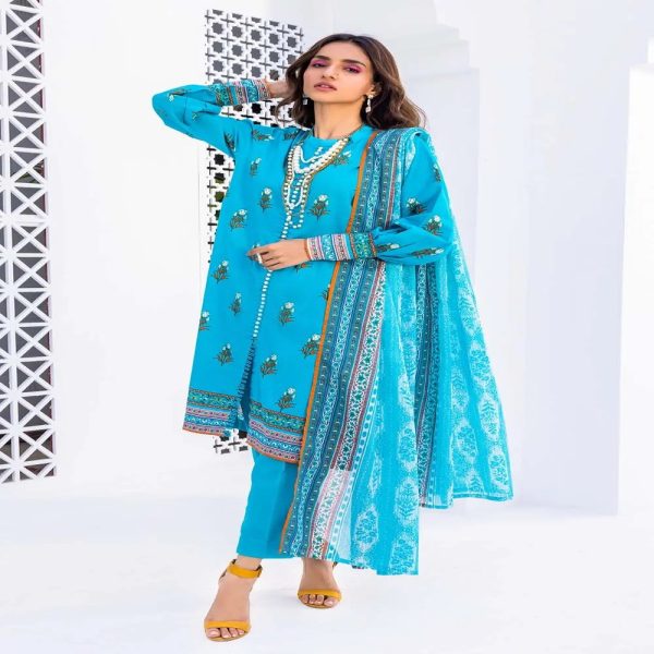 3PC Unstitched Printed Lawn Suit CL-22232 B by GulAhmed Summer Lawn Collection 2023 - Askani Group
