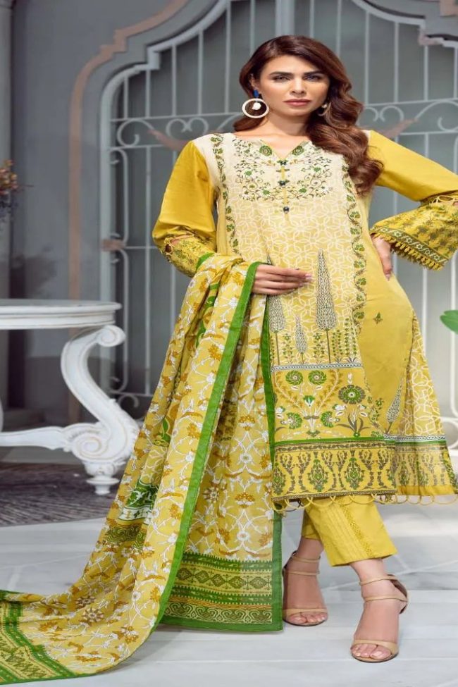 3-Piece Unstitched Florence Collection By Gul Ahmed Ideas Sale 2023 Suit CL-32106 A