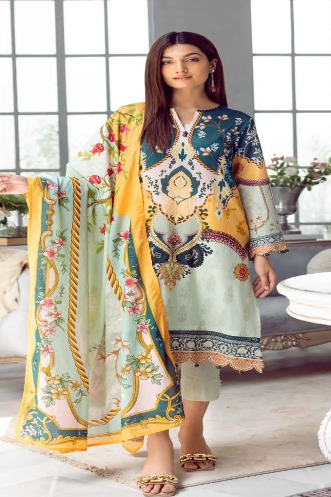 3-Piece Unstitched Florence Collection By Gul Ahmed Ideas Sale 2023 Suit CL-32145