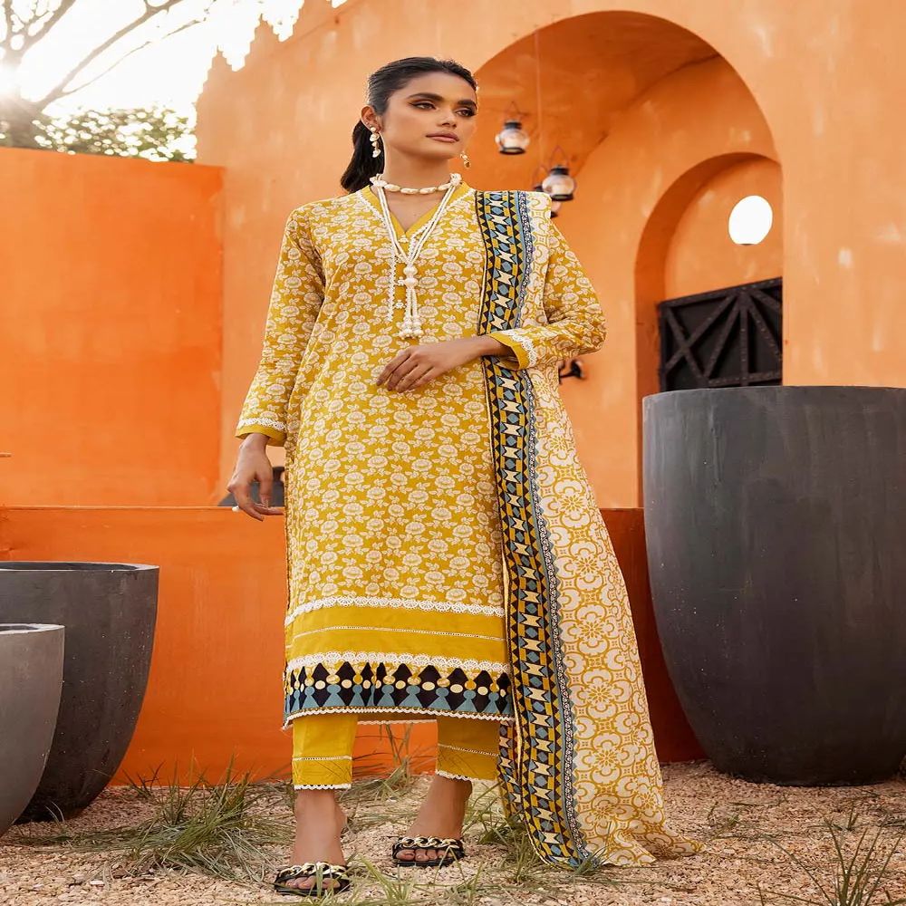 3PC Unstitched Printed Lawn Suit CL-32051 B by Gul Ahmed Summer Lawn Collection 2023 - Askani Group
