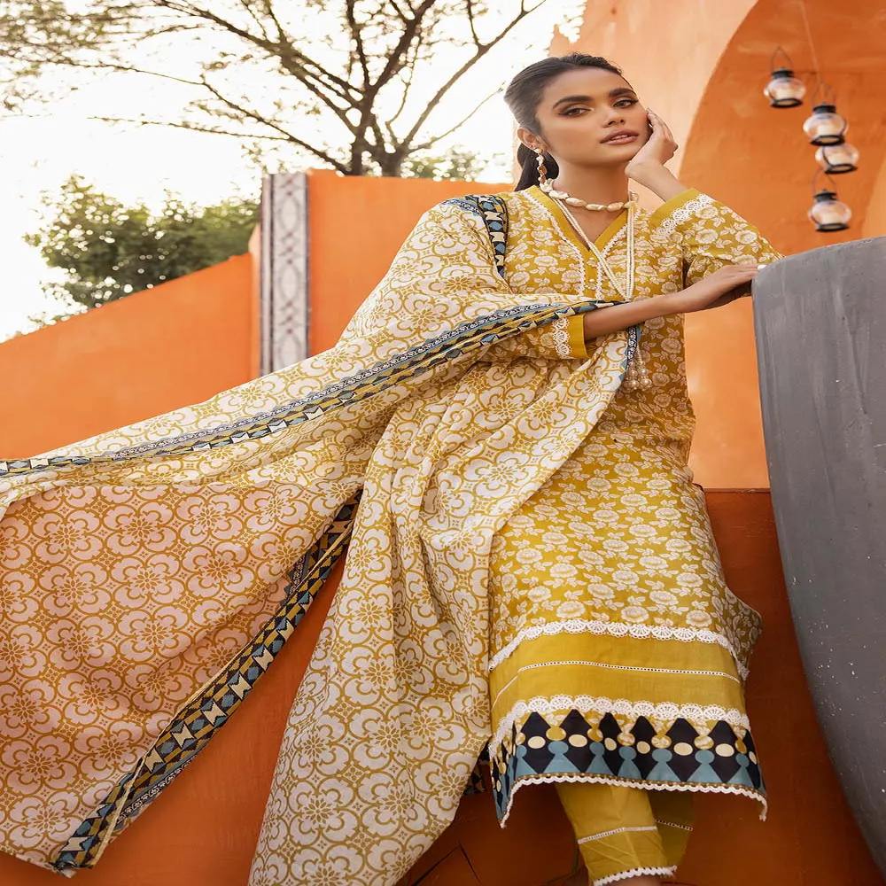 3PC Unstitched Printed Lawn Suit CL-32051 B by Gul Ahmed Summer Lawn Collection 2023 - Askani Group