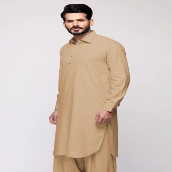 Camel GUL PANTHER Unstitched Fabric Blended by Gul Ahmed Men Collection - 278068