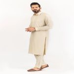 Fawn Unstitched Fabric Mega Super by Gul Ahmed Wash n Wear Sale - 292001