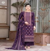 Maham Self Jacquard Embroidered Lawn Edition 3-Piece Unstitched Gulljee Summer Collection - GMAH2301A5