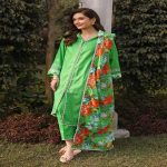 3PC Dobby Lawn Unstitched Suit With Laces and Denting Lawn Dupatta DN-32061 by Gul Ahmed Embroidered Lawn