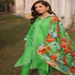 3PC Dobby Lawn Unstitched Suit With Laces and Denting Lawn Dupatta DN-32061 by Gul Ahmed Embroidered Lawn