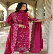 3PC Embroidered Lawn Unstitched Suit With Embroidered Denting Lawn Dupatta DN-32026 by Gul Ahmed Wholesale Original Branded Clothes