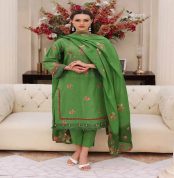 3PC Embroidered Lawn Unstitched Suit With Embroidered Denting Lawn Dupatta DN-32050 by Gul Ahmed Women's Collection Wholesale