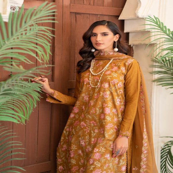 Bella Breez Luxury Unstitched Embroidered Collection - Gulljee Lawn Collection Sale - GBB2303A3