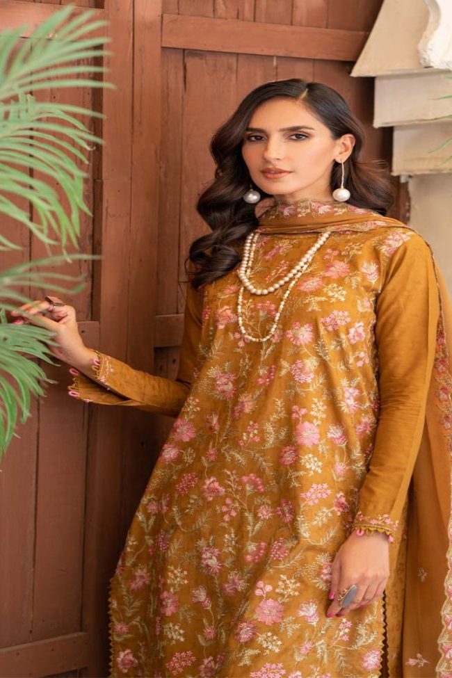 Bella Breez Luxury Unstitched Embroidered Collection - Gulljee Lawn Collection Sale - GBB2303A3