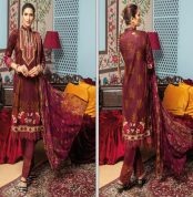 Palwasha Embroidered Neck, Chicken Trouser with Chiffon Dupatta by Arham Textile - AT-Palwasha-Vol-01-D-11