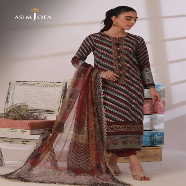 Asim Jofa Printed Collection 2023 AJBP-22 High-End Pakistani Fashion, Detailed Embroidery & Modern Trends – Ideal Choice for Style Aficionados – Exclusive Limited Edition - Askani Group