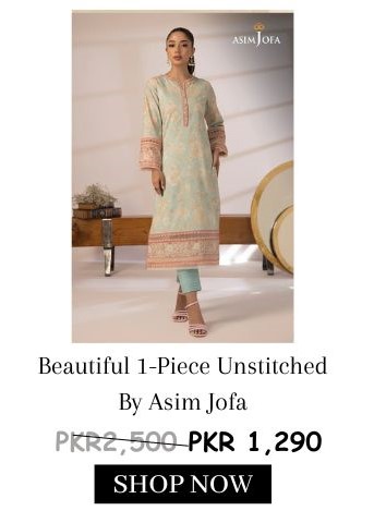 Beautiful 1-Piece Unstitched By Asim Jofa