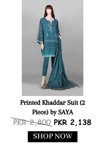 Printed Khaddar Suit (2 Piece) by SAYA (1)