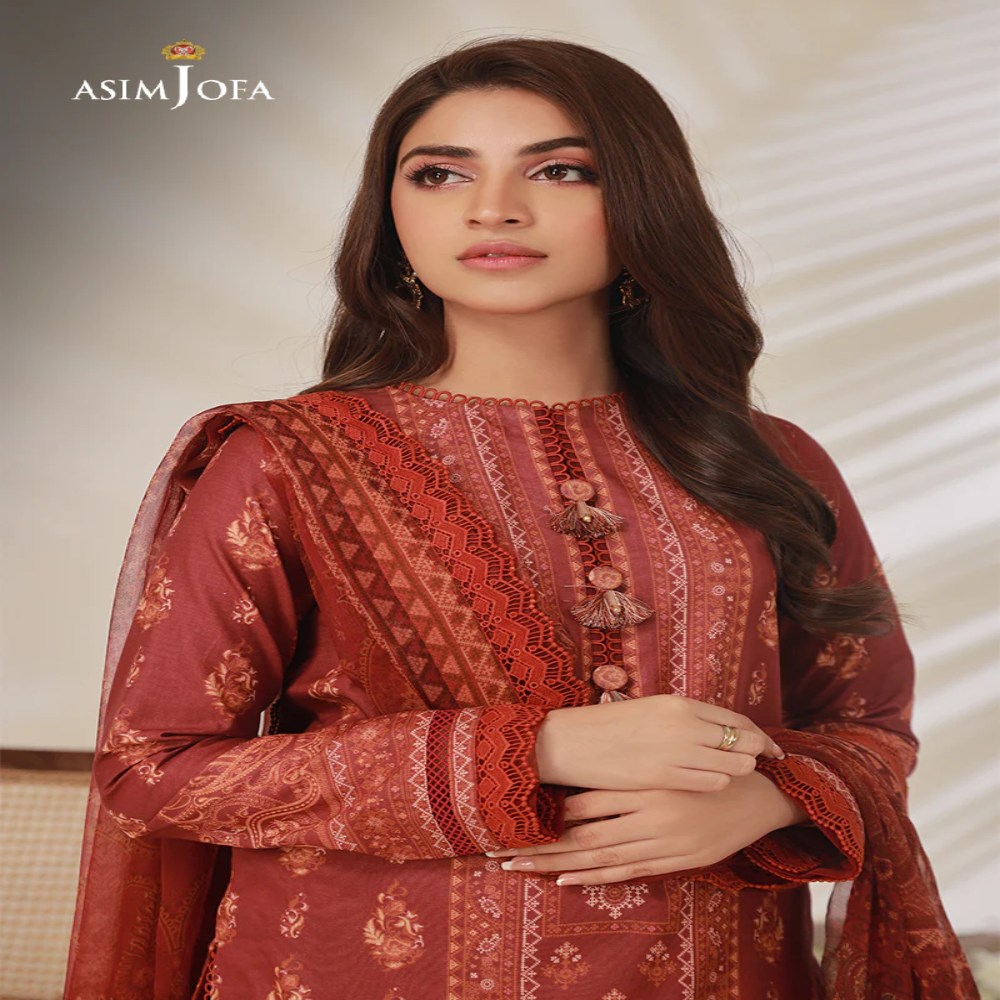 Shop the Exquisite 3-Piece Asim Jofa Luxury Printed Collection AJBP-03 - Premium Fashion for Elegance and Style - Limited Stock - Askani Group