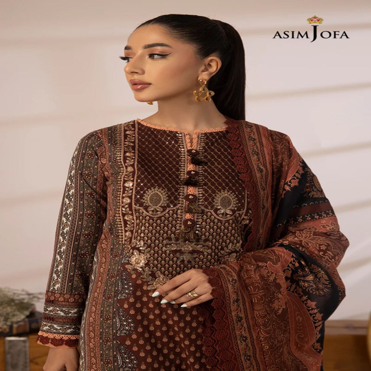Asim Jofa Prints Collection - Luxurious 3-Piece Unstitched Suit Set AJBP-06 - Elegant Pakistani Designer Fashion - Buy Now for Unmatched Style - Askani Group