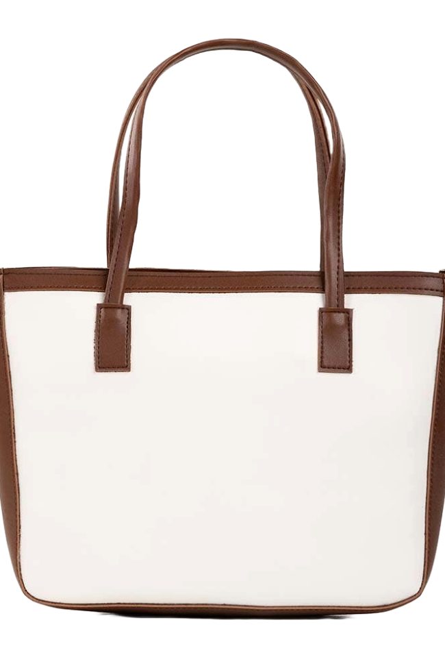 Askani Group Luxe White & Brown Shoulder Bag for Women - Unbeatable Quality