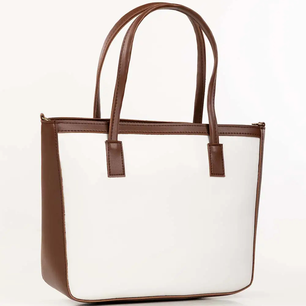 Askani Group Luxe White & Brown Shoulder Bag for Women - Unbeatable Quality