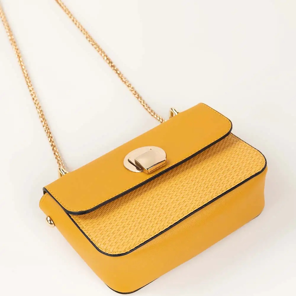 Askani Group Mustard Yellow Mini Bag - A Fashion-Forward Statement Piece