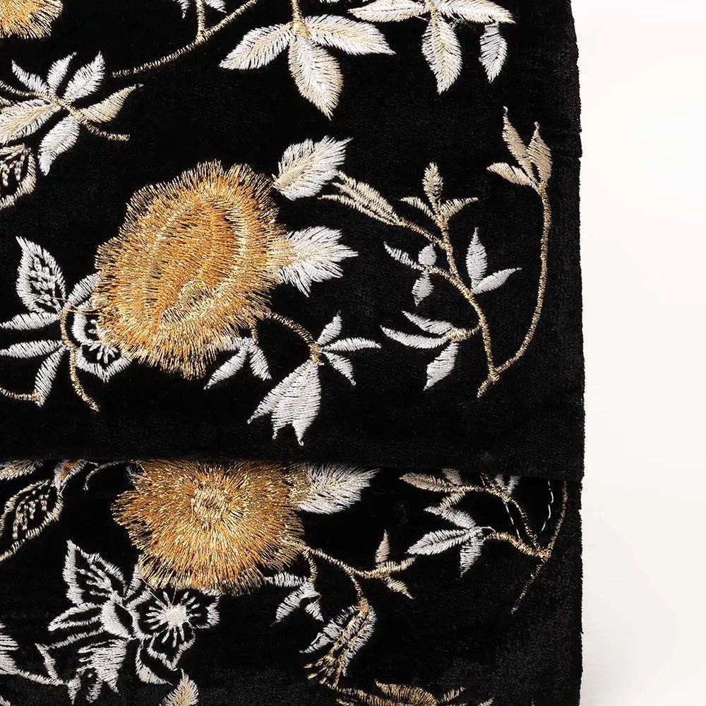 Askani Group Women's Handbag & Shoulder Bag - Black Embroidered Clutch for Women – Elegant Handbag & Shoulder Bag for Evening, Casual & Special Occasions – Durable & Stylish