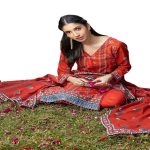 Gul Ahmed Red Collection 3-Piece Lawn Unstitched Printed Suit CL-32218 - Elegant Red Suit by Gul Ahmed - Askani Group