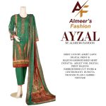 Almeer Fashion Wholesale Collection - Ayzal Luxury Airjet Digital Printed Sequins Embroidered Unstitched Lawn - Askani Group