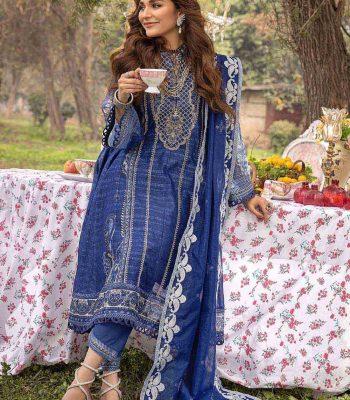 Gul Ahmed Sale 2024 - 3-Piece Embroidered Paper Cotton Unstitched Suit FE-32024 - Askani Group