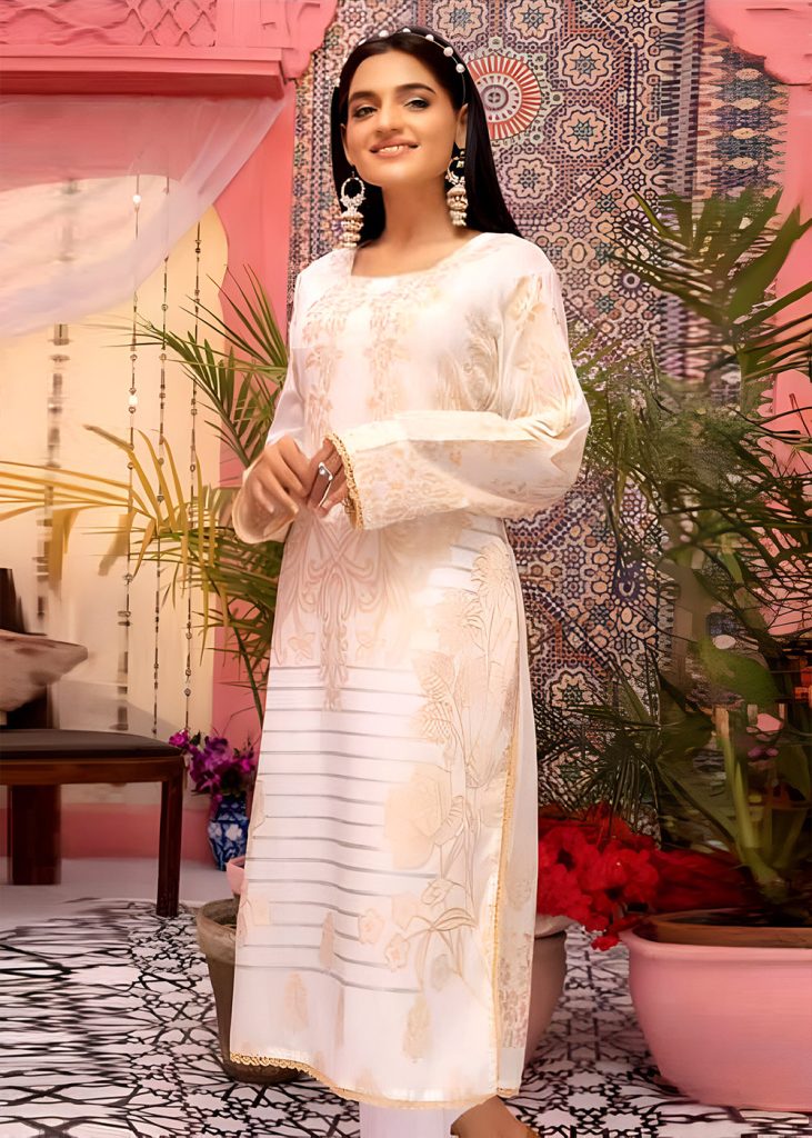 Eid Dresses Jaipur Jacquard Collection | Luxurious Jacquard Kurtis D-1/A - Askani Group
