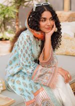 Faiza Faisal Offers 3-Piece Unstitched Embroidered Lawn Suit Chiffon Dupatta - Albeli Manchaly - Askani Group
