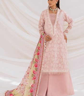 Faiza Faisal Offers 3-Piece Unstitched Printed Embroidered Lawn - Rosy Bloom French Garden - Askani Group