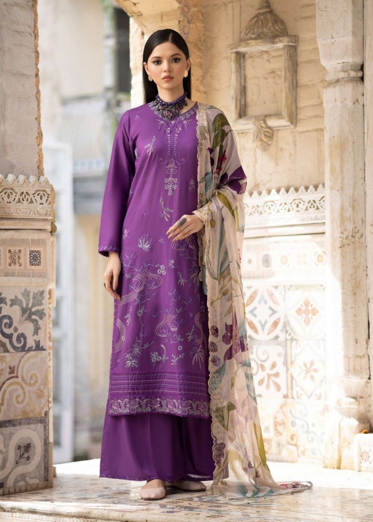 GullJee Lawn Sale Ba Dastoor Luxury Embroidered Lawn - Limited Edition GBD2301A3 - Askani Group